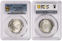 Germany Kingdom of Bavaria 2 Mark 1911-D. PCGS MS 65