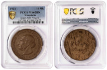 Germany Prussian province of Westphalia 10 Mark 1921. PCGS MS 62 BN