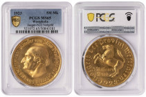 Germany Prussian province of Westphalia Weimar Republic 5.000.000 Mark 1923. PCGS MS 65
