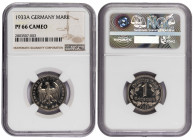 Germany 1 Mark 1933 A. NGC PF 66 Cameo