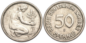 Germany 50 Pfennig 1949 Mint Error
