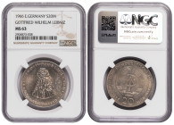 Germany DDR 20 Mark 1966. NGC MS 63