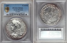 Great Britain Crown 1687. NGC MS 62