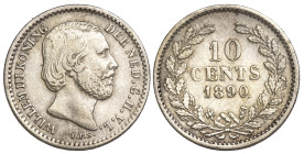 Netherlands 10 Cents 1890
