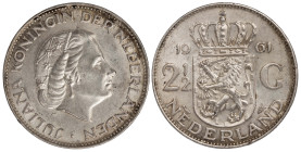 Netherlands 2½ Gulden 1962