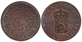 Netherlands East Indies 2-1/2 Cents 1945