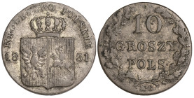 Russia for Poland 10 Groszy 1831 "Polish Uprising of 1831" KG
