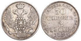 Russia - Poland 2 Złote - 30 Kopeks 1837 MW