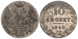 Russia for Poland 10 Groszy 1840 MW