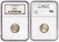 Russia-USSR 15 Kopeks 1929. NGC MS 65
