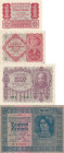 Austria 1, 2, 20, 1000 Kronen 1922. 4 Pcs.