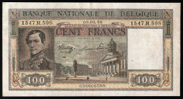 Belgium 100 Francs 1946