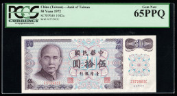 Сhina (Taiwan) 50 Yuan 1987. PCGS 65 PPQ