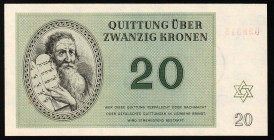 Czechoslovakia Theresienstadt Ghetto 20 Kronen 1943