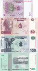 Congo Democratic Republic 1 Centime,  50, 100, 500 Francs 1997-2010. 4 pcs.