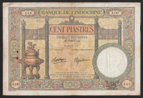 French Indochina 100 Piastres 1936-39