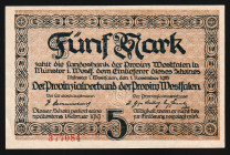Germany Westfalen 5 Mark 1918