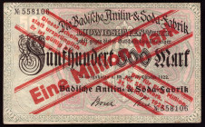 Germany 1.000.000 Mark on 500 Mark 1922