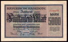 Germany Bayern 5000 Mark 1922