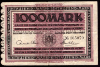 Germany Westfalen 1000 Mark 1923