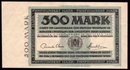 Germany Westfalen 500 Mark 1923