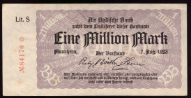 Germany Baden 1.000.000 Mark 1923