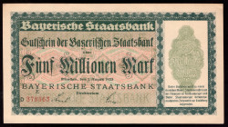 Germany Bayern 5 Millionen Mark 1923