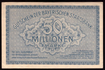 Germany Bayern 50 Millionen Mark 1923