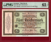 Germany CONVERSION FUND FOR GERMAN FOREIGN DEBTS 5 Reichsmark 1933. PMG 65 EPQ