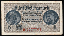 Germany 5 Reichsmark Occupation Territories WWII 1940-45