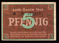 Germany Baden 5 Pfennig 1947