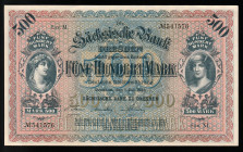 Germany Dresden States Sachsische Notenbank 500 Mark 1922