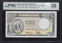 Indonesia 1000 Rupiah 1957. PMG 35