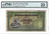 Palestine 1 Pound 1939 PMG 25