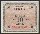 Italy 10 Lire 1943 Military Currency WWII