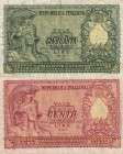 Italy 50, 100 Lire 1951. 2 pcs.