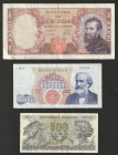 Italy 500, 1000, 10.000 Lire 1966. 3 pcs.
