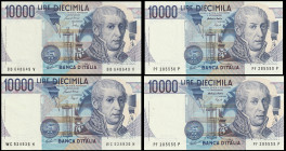 Italy 10.000 Lire 1984. 4 pcs.