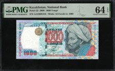 Kazakhstan 1000 Tenge 2000. PMG 64 EPQ