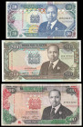 Kenya 20, 200, 500 Shillings 1993. 3 pcs.
