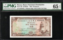 Macau 10 Patacas 1984. PMG 65 EPQ