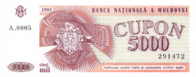 Moldova 5000 Cupon 1993