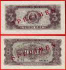 Romania 3 Lei 1952. Specimen