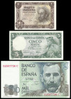 Spain 1 Peseta 1951, 5 Pesetas 1954, 1000 Pesetas 1979. 3 pcs.