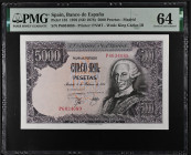Spain 5000 Pesetas 1976. PMG 64