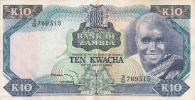 Zambia 10 Kwacha 1974