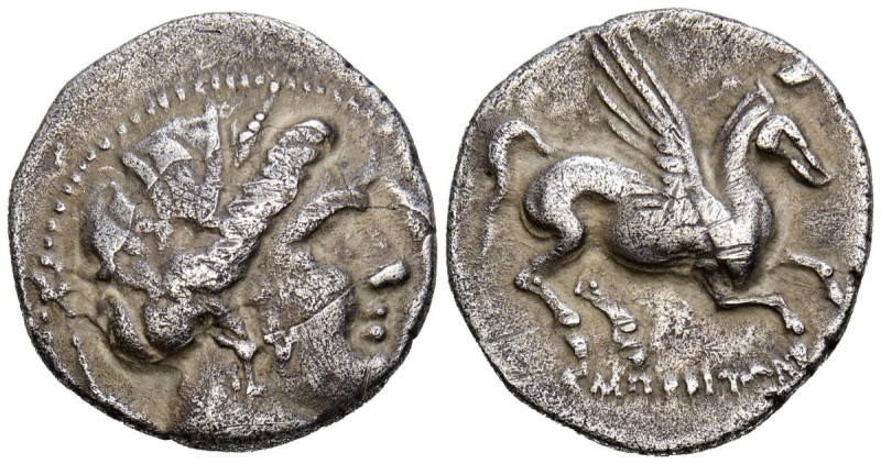 EMPORION (Ampurias, Gerona). Dracma. (Ar. 4,57g/18mm). 220-150 a.C. (FAB-1108). ...