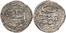 EMIRATO INDEPENDIENTE DE CÓRDOBA. Abd al-Rahman II. Dirham. (Ar. 2,43g/27mm). 217H. al-Ándalus / الاندلس. (Vives 145; Frochoso 217.9). MBC/MBC-. 

E...