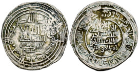 CALIFATO DE CÓRDOBA. 'Abd al-Rahman III. Dirham. (Ar. 3,89g/25mm). 331H. al-Ándalus / الاندلس. (Vives 397; Frochoso 331.8). Citando a Qāsim / قاسم en ...