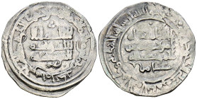 CALIFATO DE CÓRDOBA, Hisham II. Dirham. (Ar. 3,68g/24mm). 381H. al-Ándalus / الاندلس. (Vives 514; Frochoso 381.36). Citando a ‘Āmir / عامر en IIA. MBC...